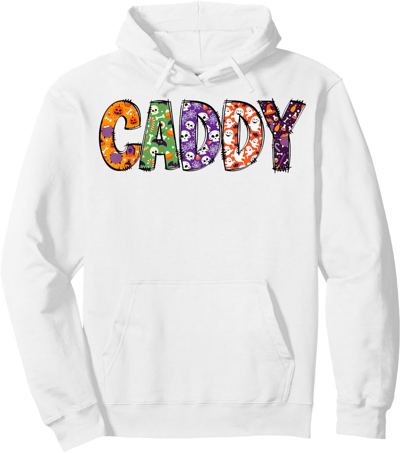 Funny Caddy Halloween Costumes Woman Matching Hoodie - Hoodie | White