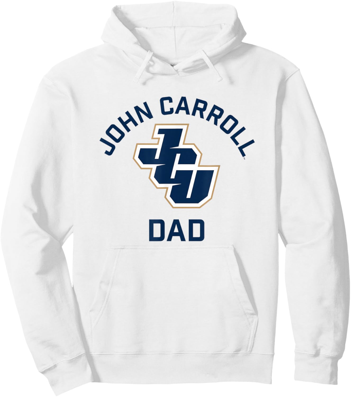 John Carroll University Blue Streaks Arched Dad Hoodie - Hoodie | White