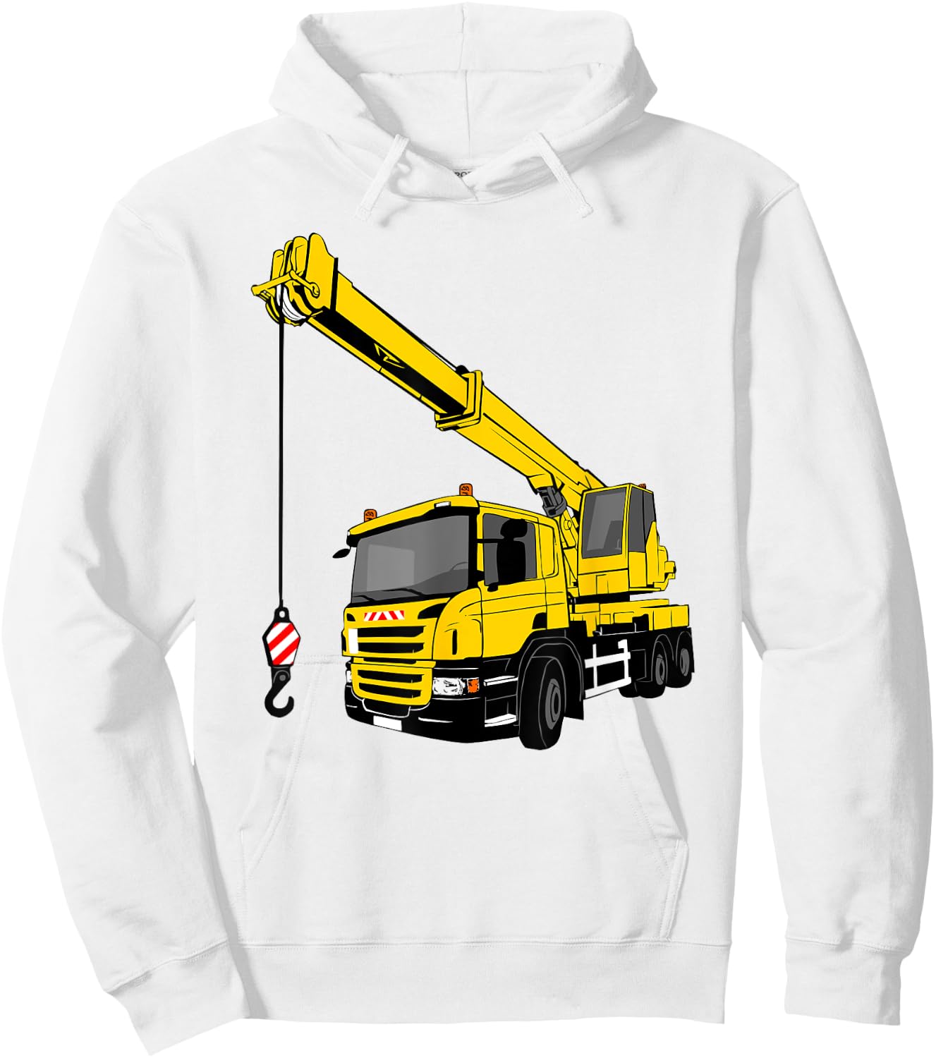 Crane car, carrane, crane, truck Hoodie - Hoodie | White
