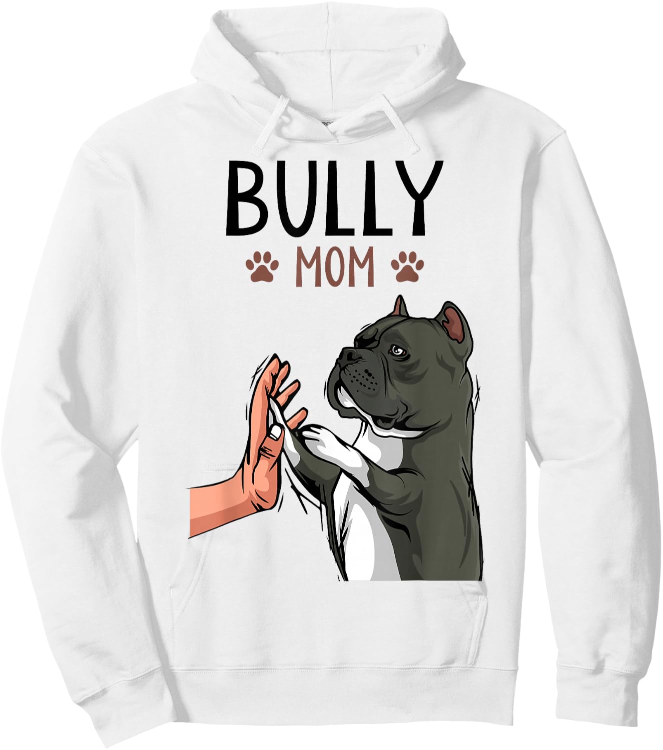 American Bully Mom Dogs Hoodie - Hoodie | White