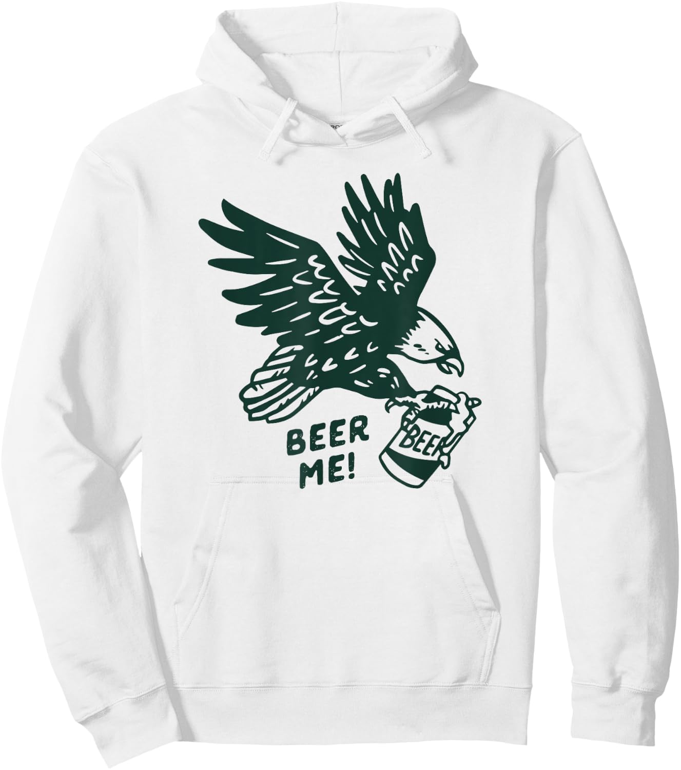 Patriotic USA Beer Drinking Eagle Shirt. Patriotism Beer Women Men Hoodie - Hoodie | White