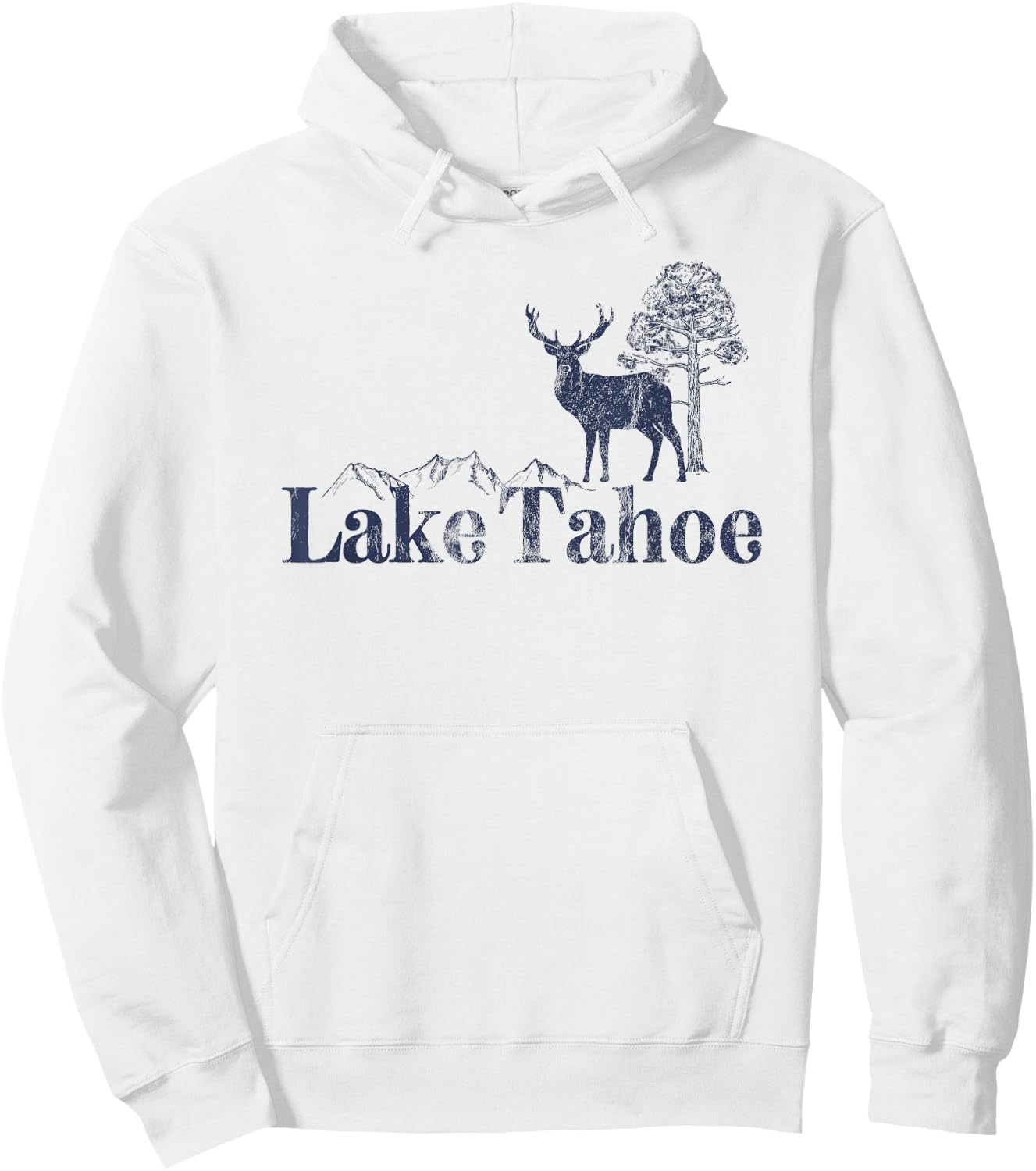 Lake Tahoe Shirt Vintage Retro Style Mountain Camping Hiking Hoodie - Hoodie | White