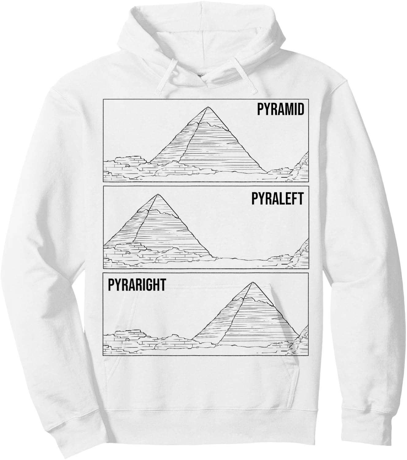 Pyramid Meme Funny Ancient Egypt Pyramids Egyptian Gift Hoodie - Hoodie | White