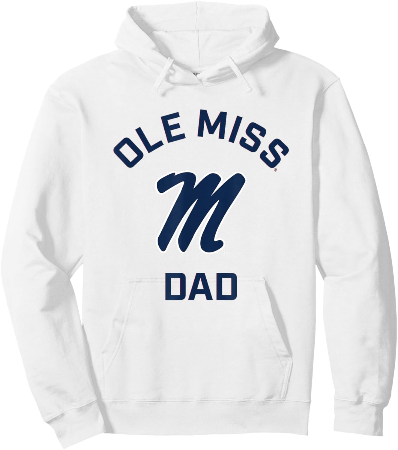 Ole Miss Rebels Arched Dad Hoodie - Hoodie | White