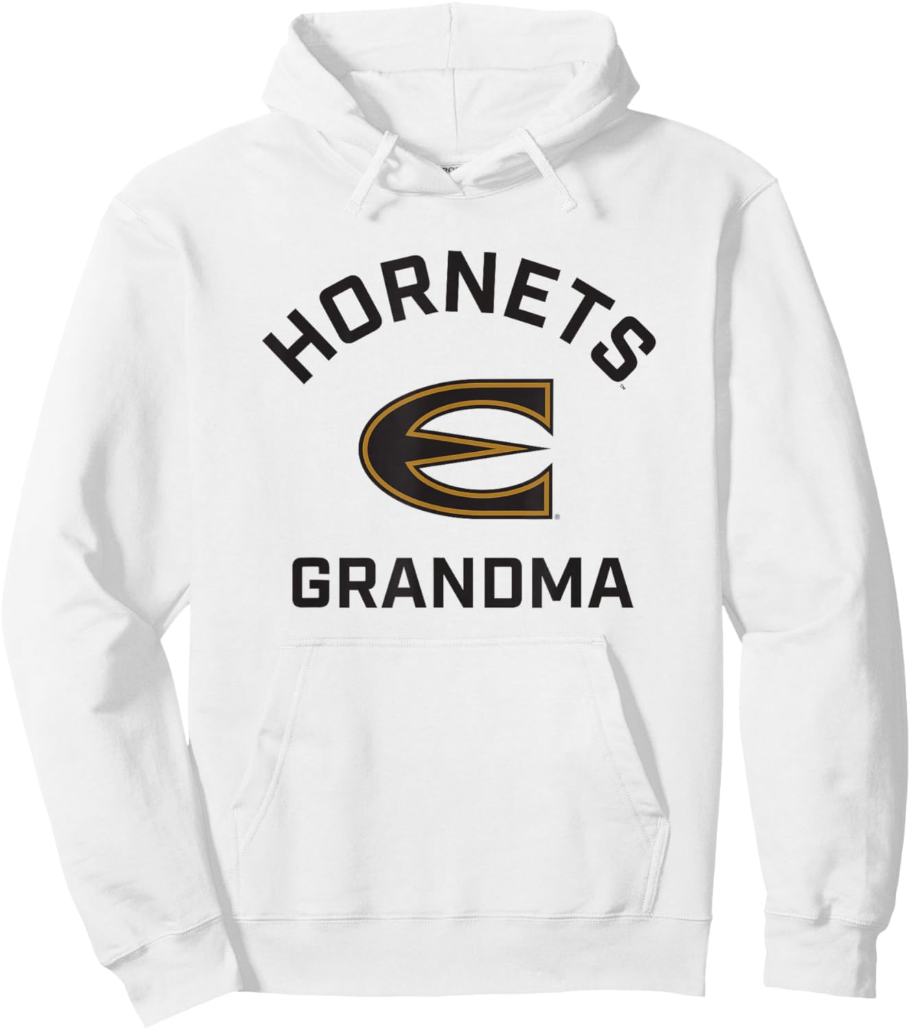 Emporia State University ESU Hornets Arched Grandma Hoodie - Hoodie | White