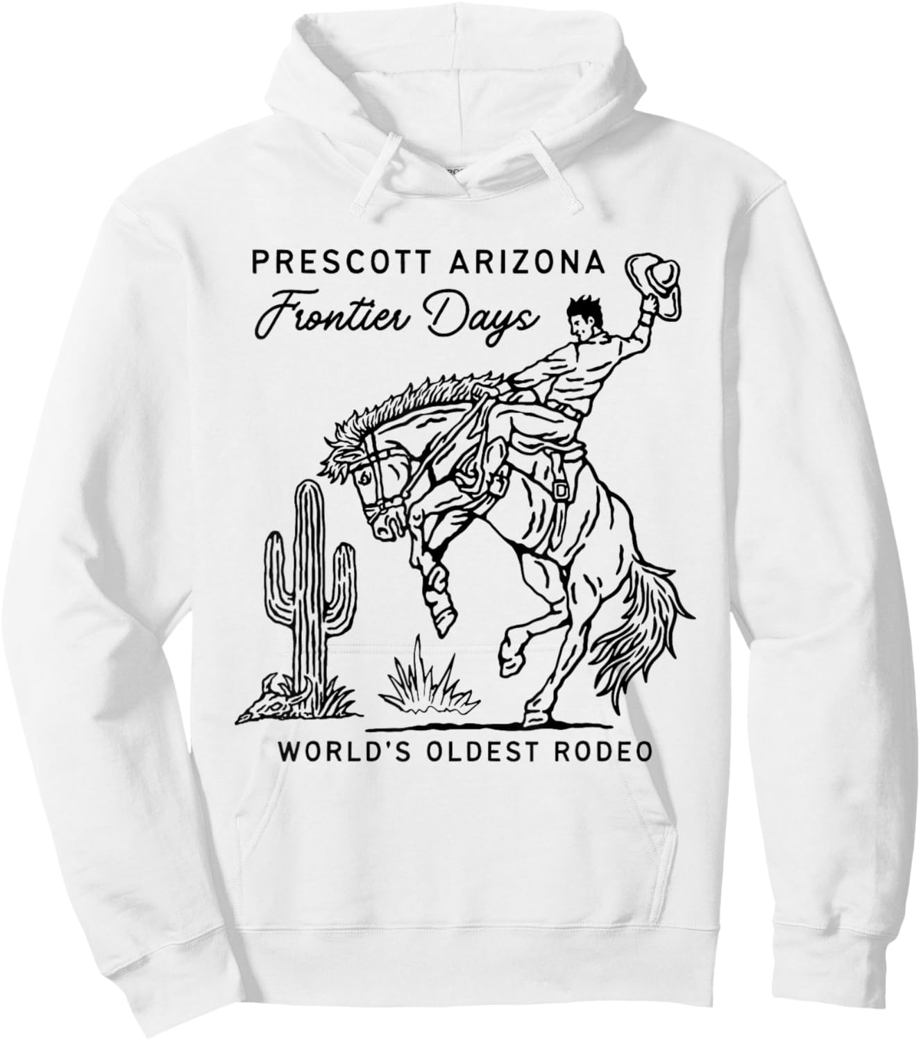 Prescott Arizona Frontier Days World's Oldest Rodeo Hoodie - Hoodie | White