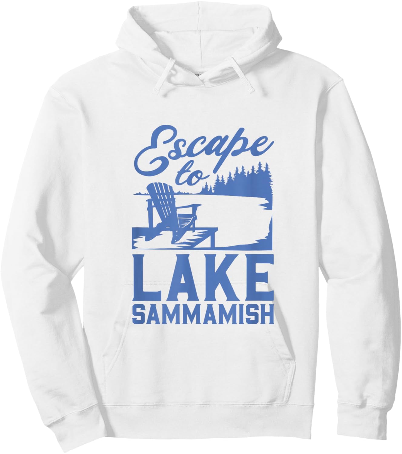 Escape to Lake Sammamish Hoodie - Hoodie | White