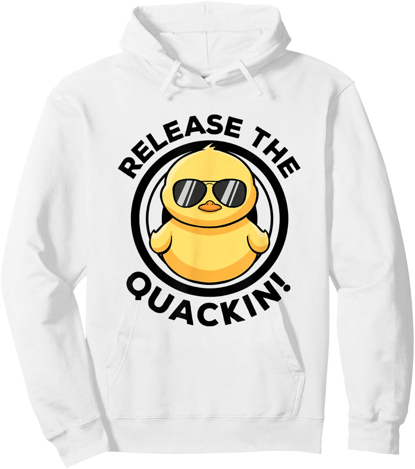 Release The Quackin I Love Duck Lovers Funny Yellow Duck Hoodie - Hoodie | White