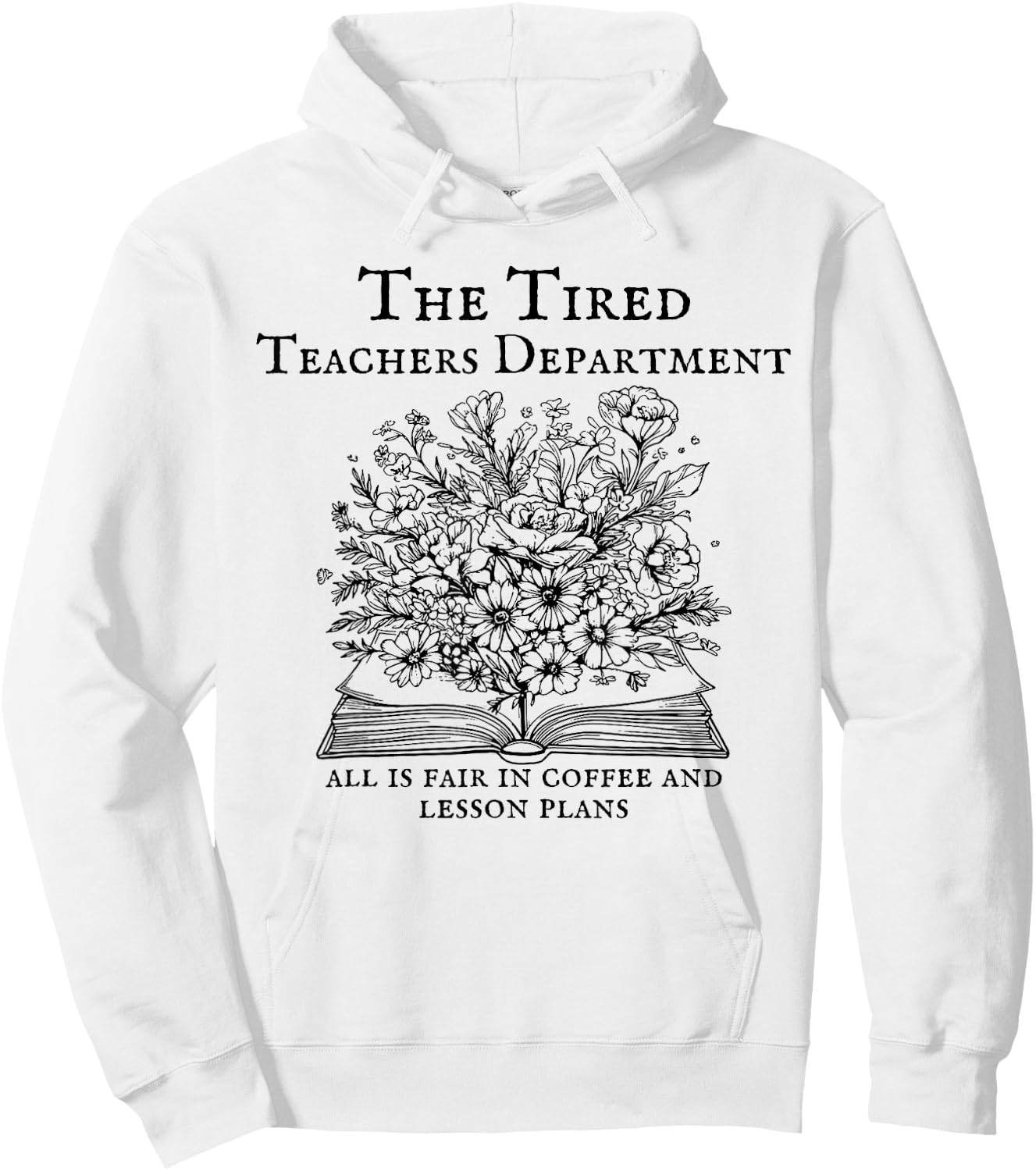 The Tired Teachers Department Teacher Duty Off Hoodie - Hoodie | White