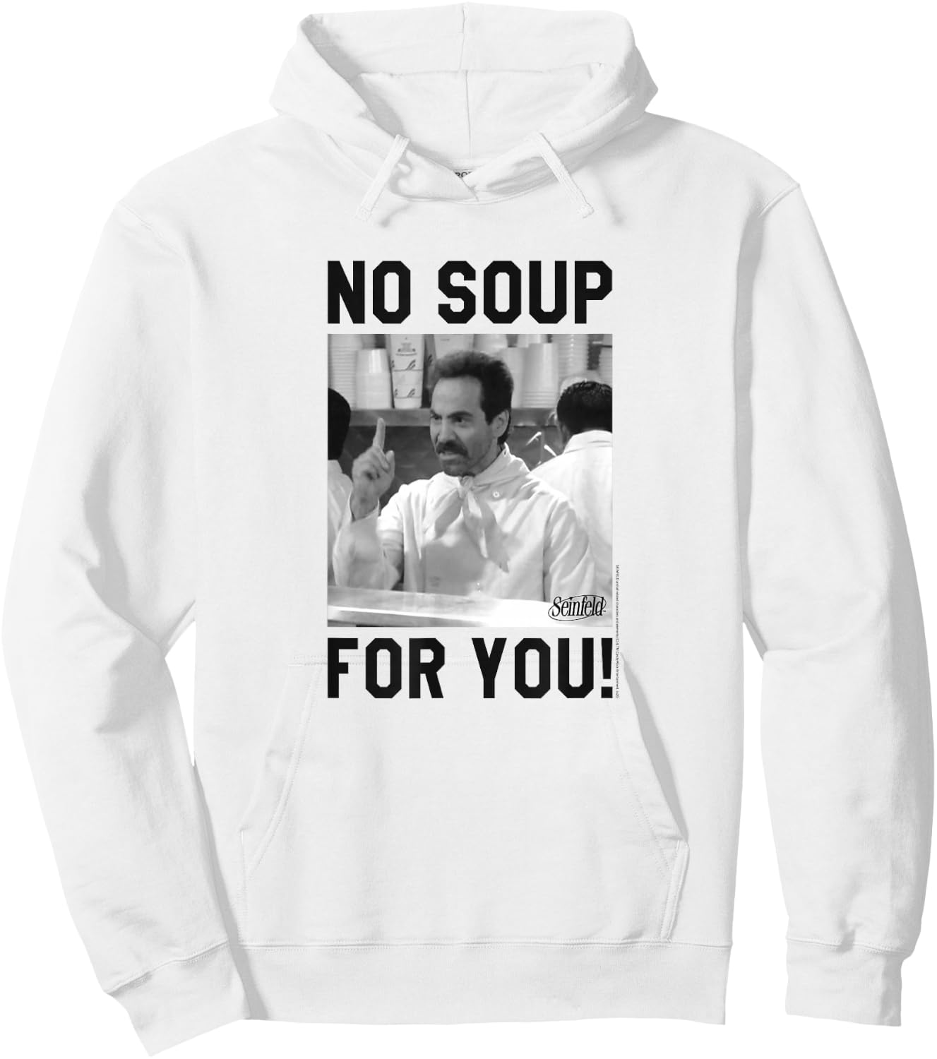 Seinfeld Yev Kassem No Soup for You Hoodie - Hoodie | White