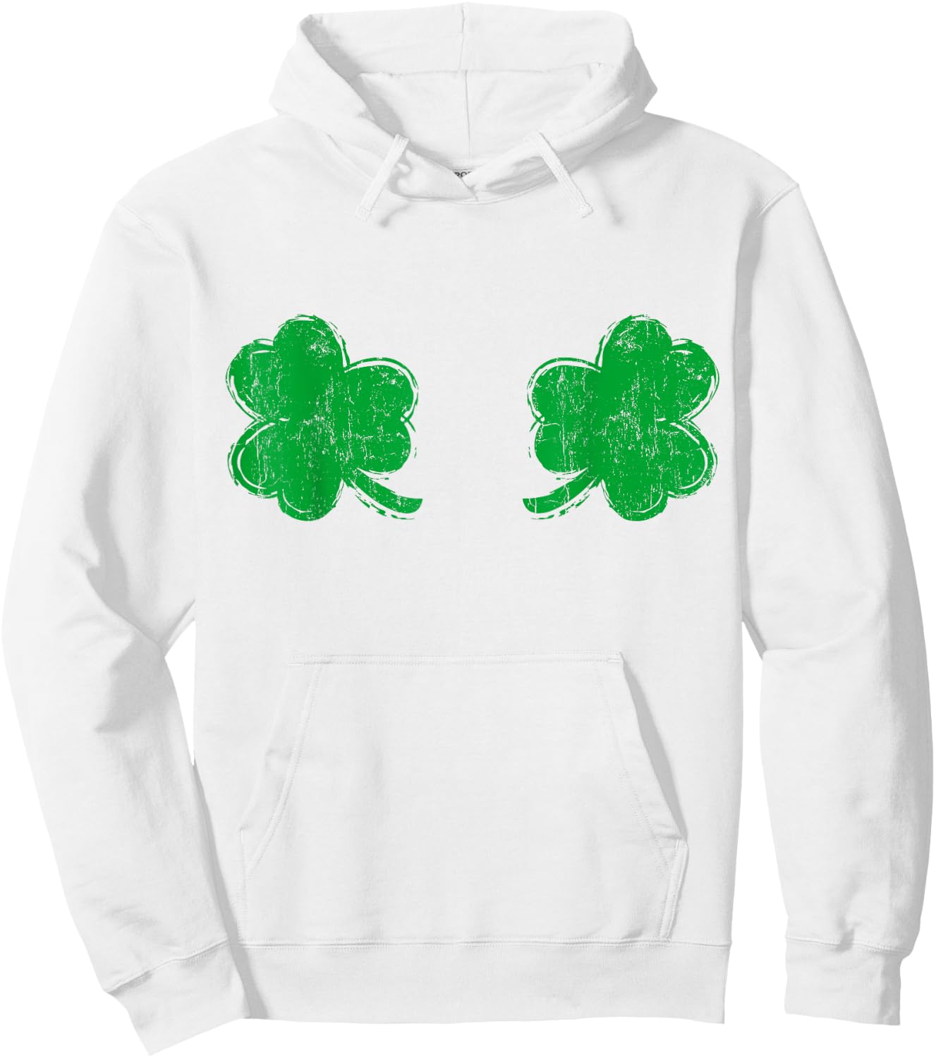 Shamrock Boobs Irish Boobies St Patricks Day Shirt Hoodie - Hoodie | White