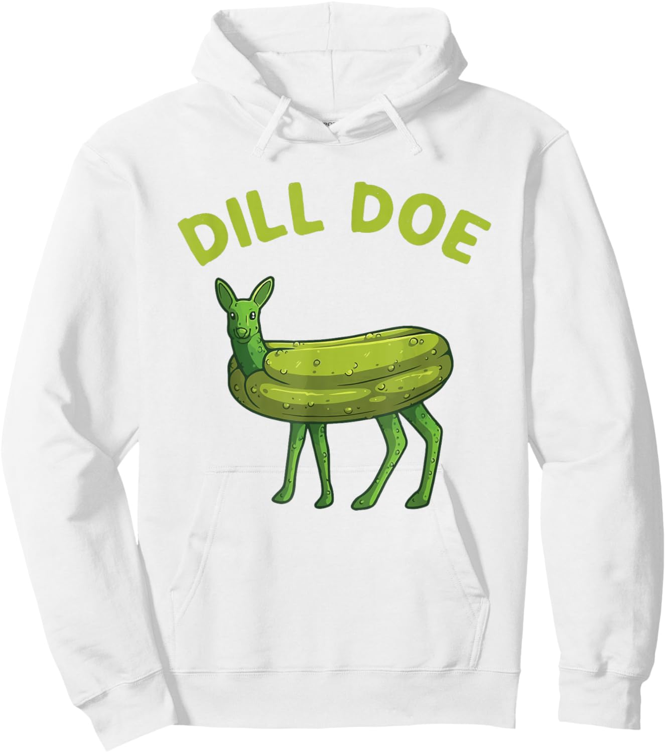 Dill Funny Doe Nature Deer Pickle Adult Women Hoodie - Hoodie | White