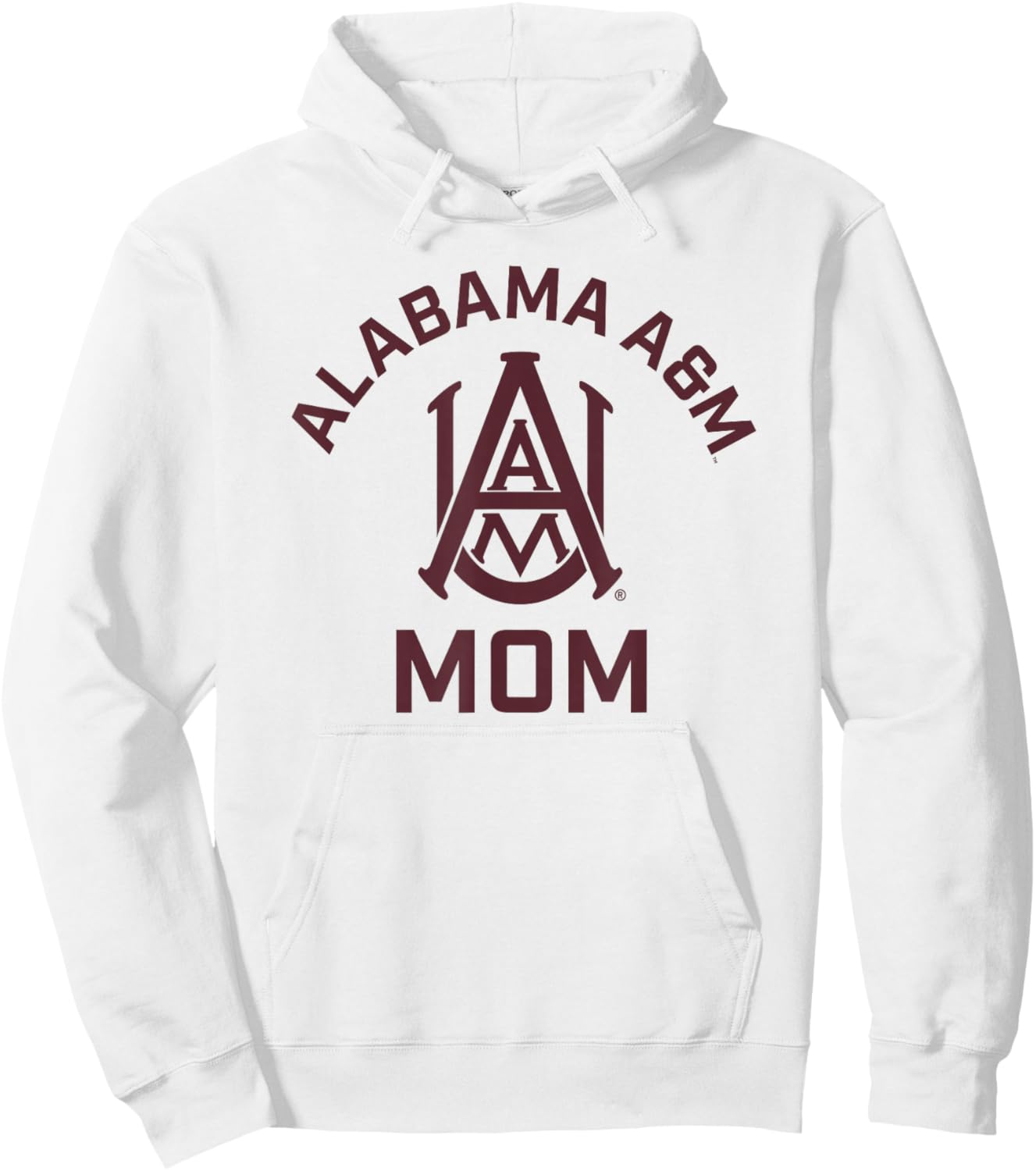 Alabama A&M University Bulldogs Arched Mom Hoodie - Hoodie | White