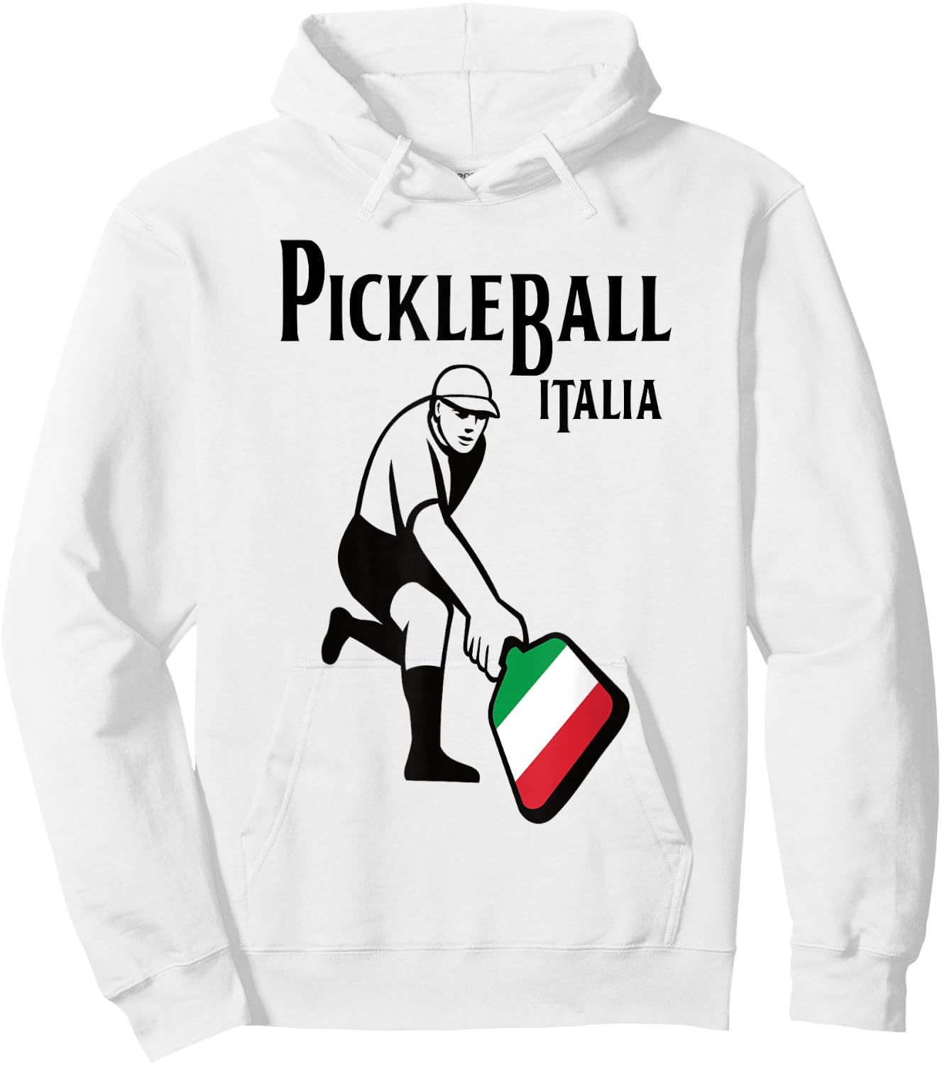 Pickleball Italia Italy Retro Vintage Design Hoodie - Hoodie | White
