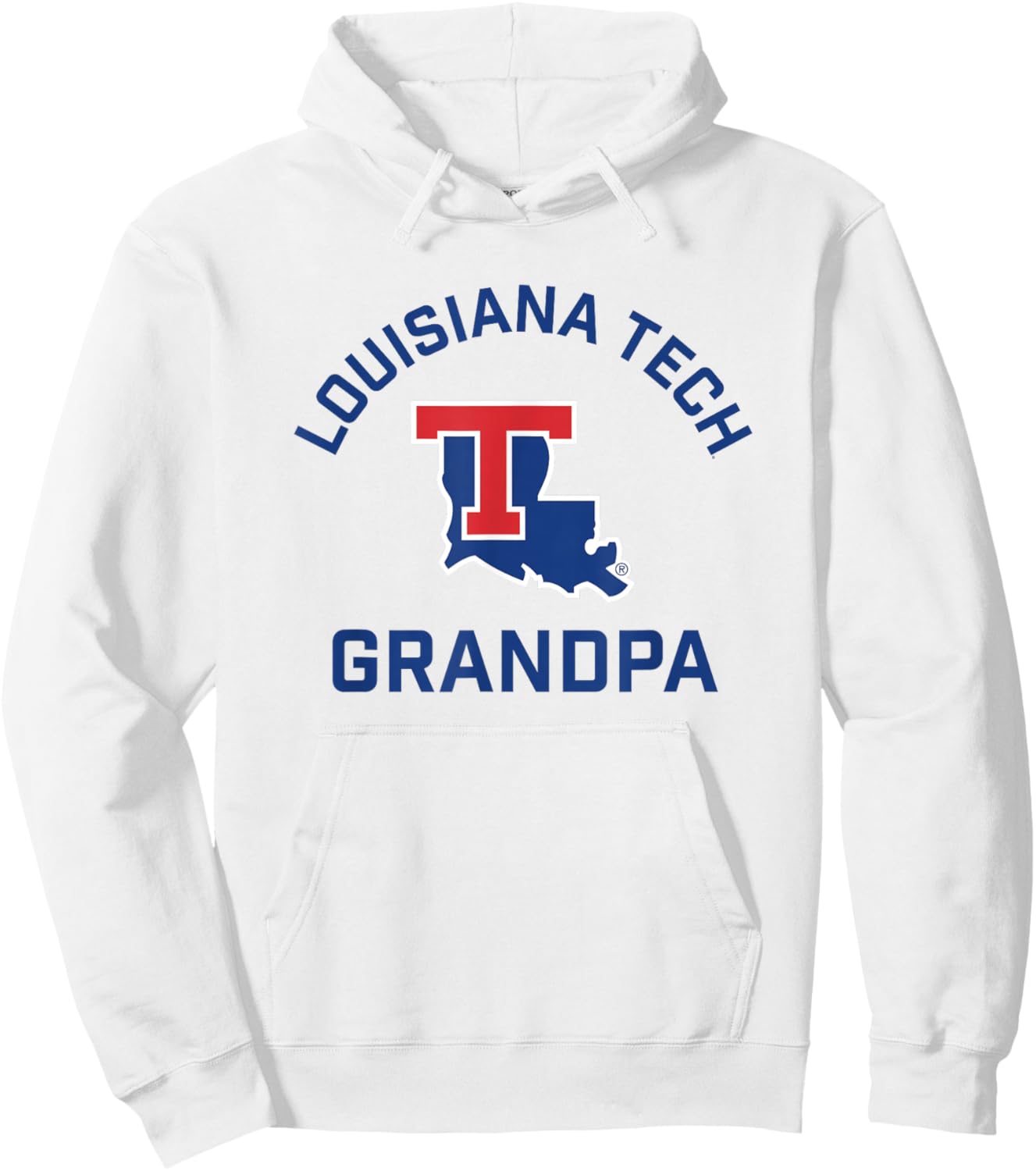 Louisiana Tech Bulldogs Arched Grandpa Hoodie - Hoodie | White