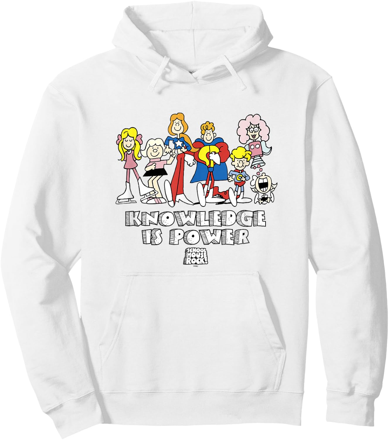 Schoolhouse Rock! Favorite Characters Knowledge is Power Hoodie - Hoodie | White
