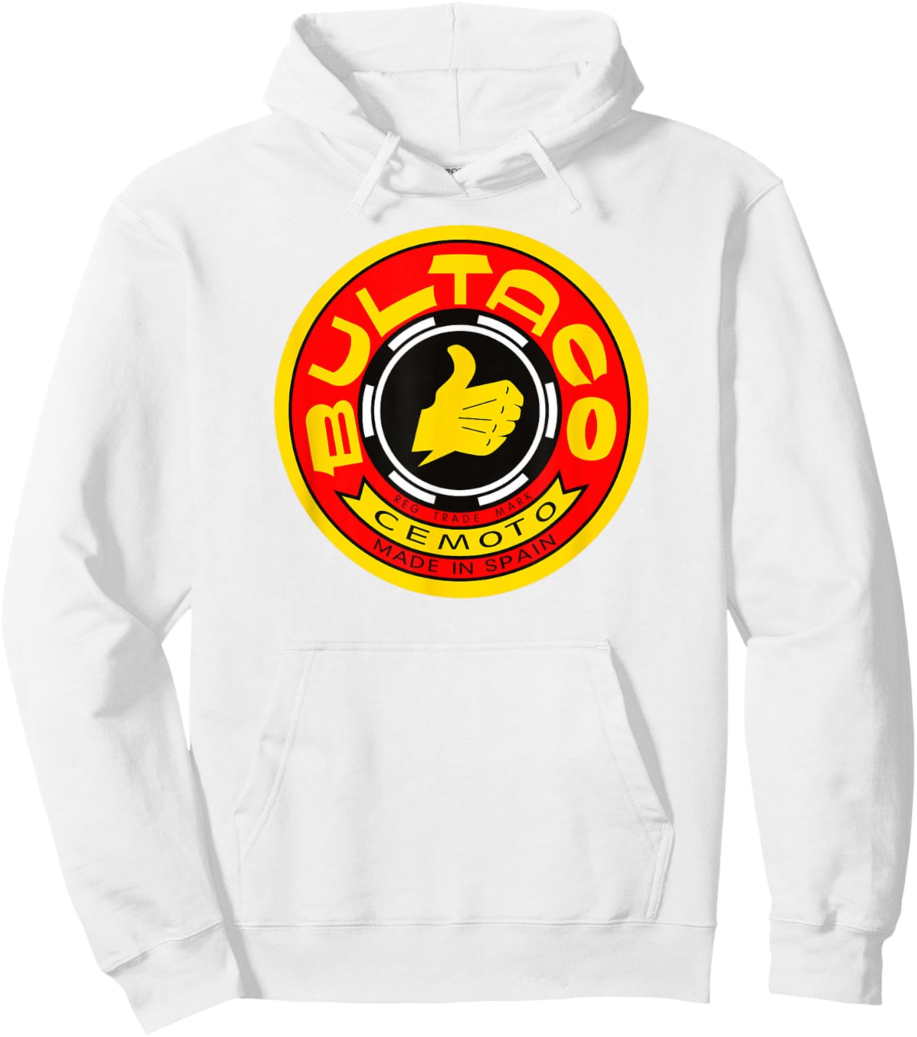 Vintage Bultaco Motorcycle Design Hoodie - Hoodie | White