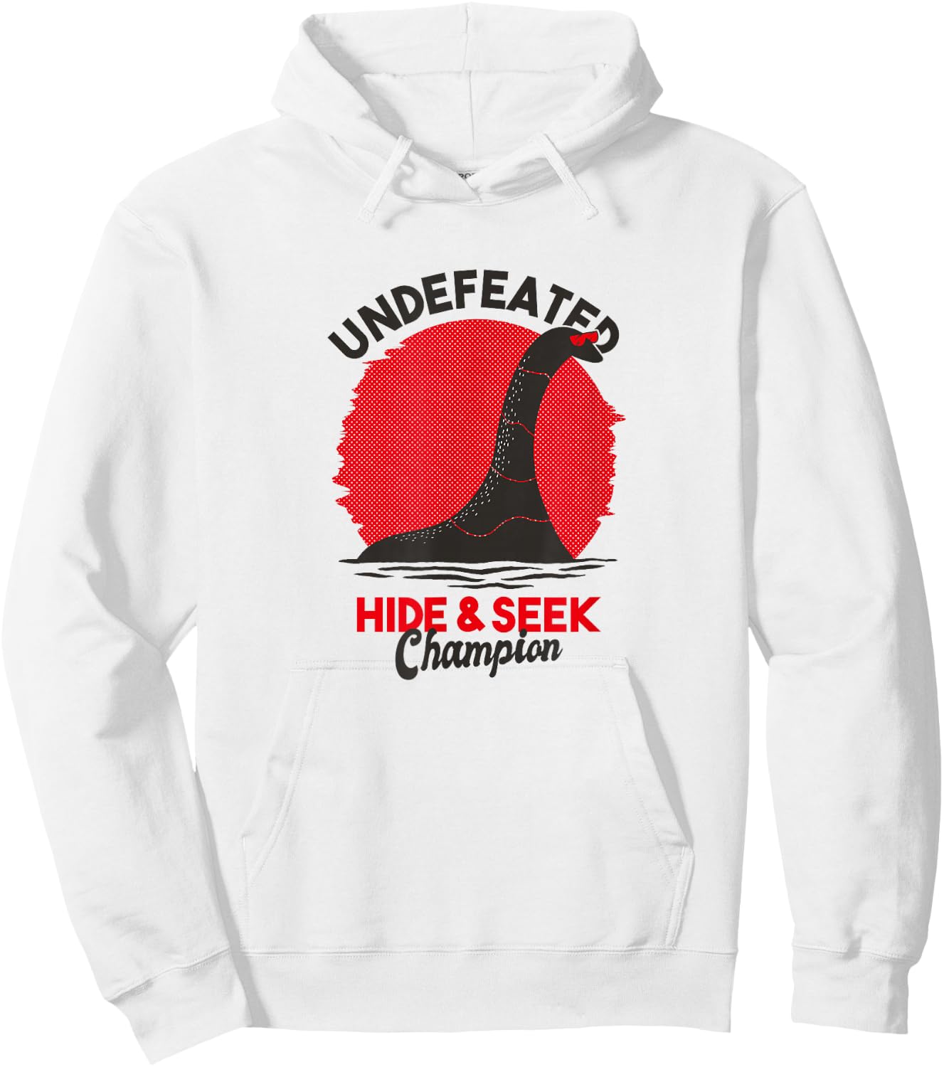 Undefeated Hide and Seek Champion Lochness Monster Nessie Hoodie - Hoodie | White