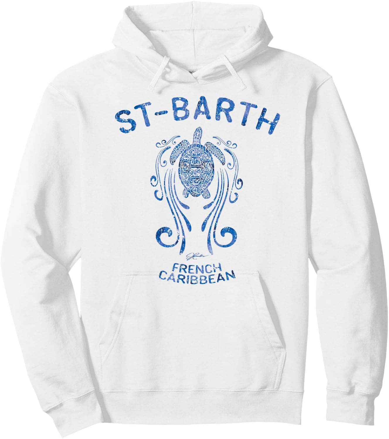 JCombs: St-Barth, Sea Turtle in the Slipstream Hoodie - Hoodie | White