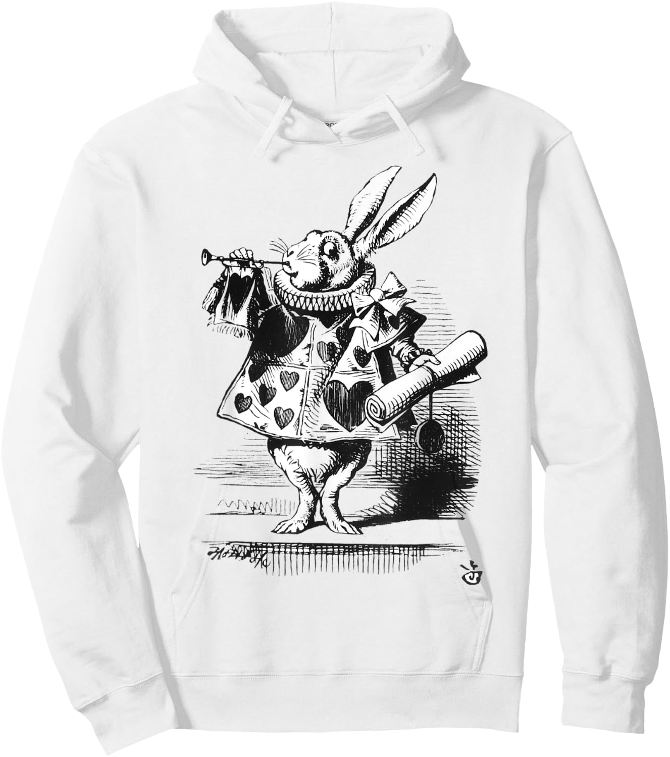 Vintage Alice In Wonderland Retro White Rabbit Costume Hoodie - Hoodie | White