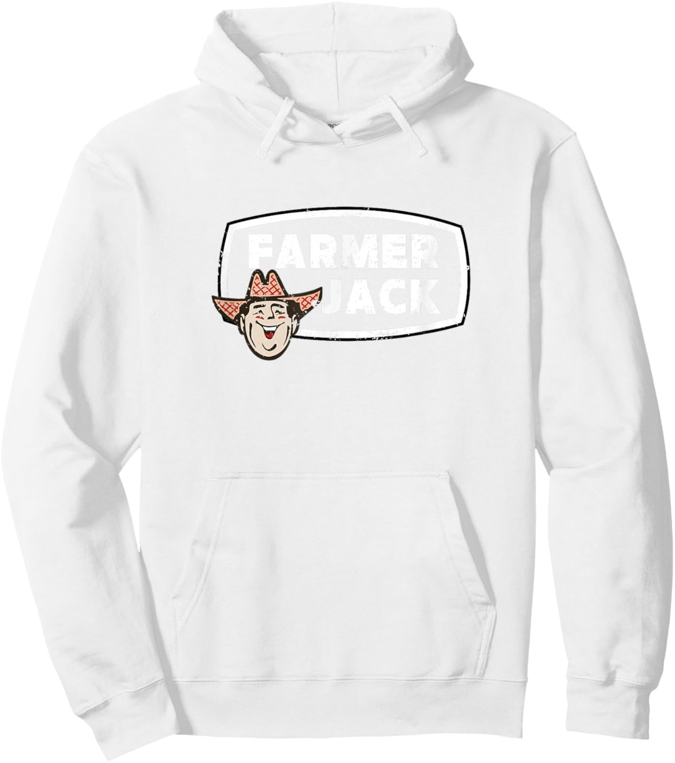 Farmer Jack Retro 80s Funny Men's & Women's Vintage Graphic Hoodie - Hoodie | White