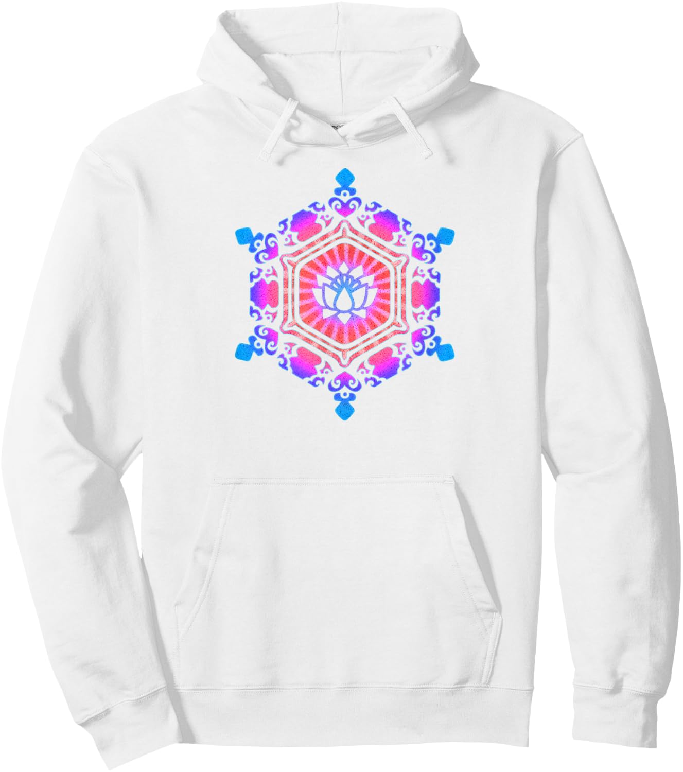 Water crystal, love, lotus flower, yoga, symbol, buddhism Hoodie - Hoodie | White