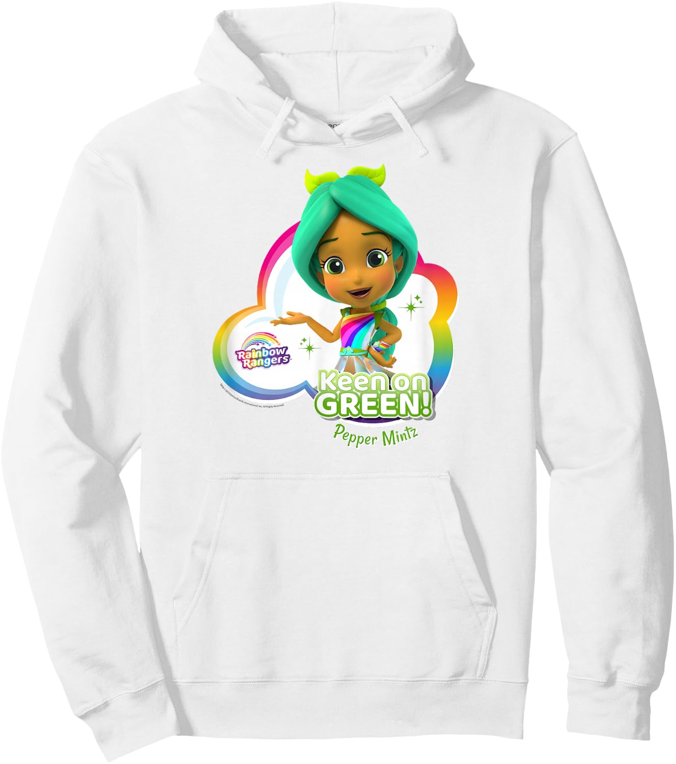 Rainbow Rangers Pepper Mintz "Keen on Green!" Hoodie - Hoodie | White