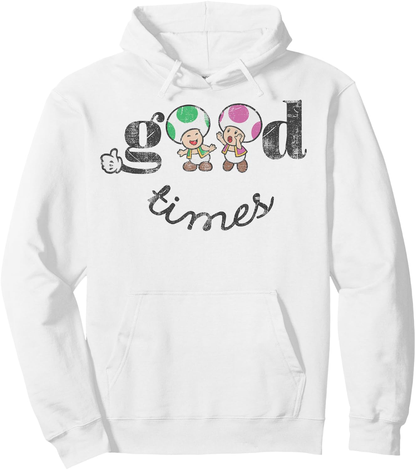 Super Mario Toad & Toadette Good Times Hoodie - Hoodie | White