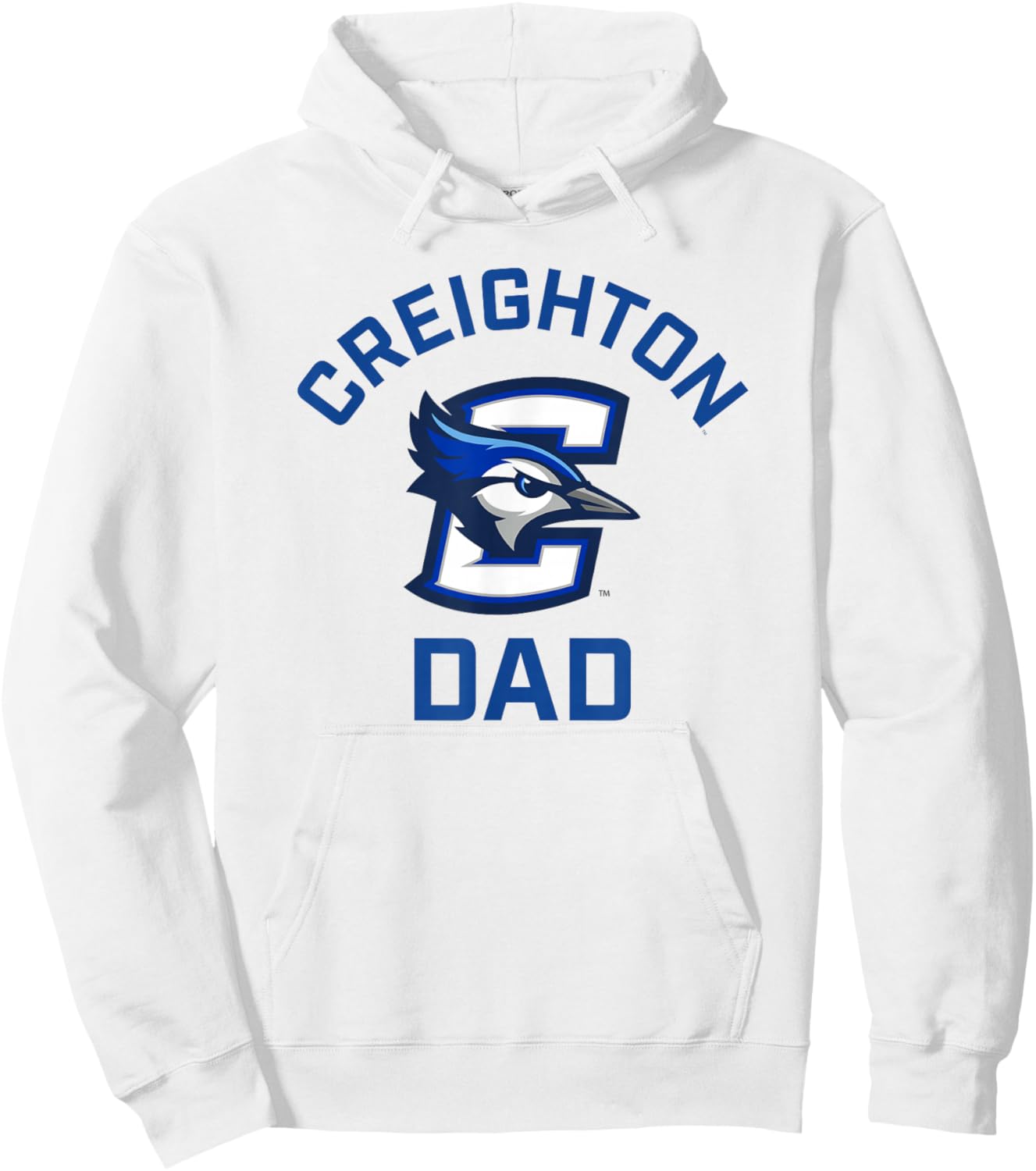 Creighton University Bluejays Arched Dad Hoodie - Hoodie | White