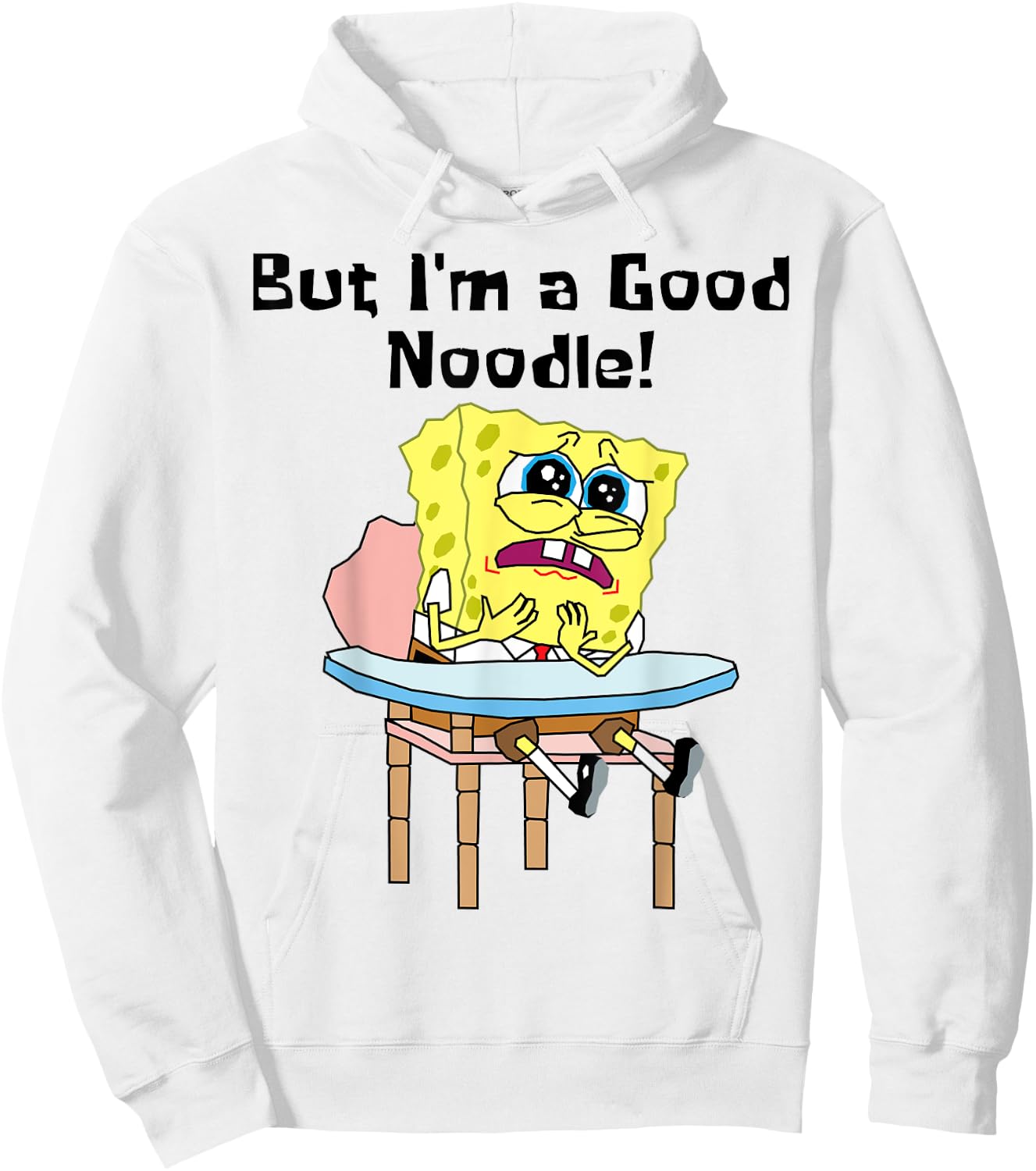 Mademark x SpongeBob SquarePants - But I Am A Good Noodle SpongeBob SquarePants Back To School Hoodie - Hoodie | White