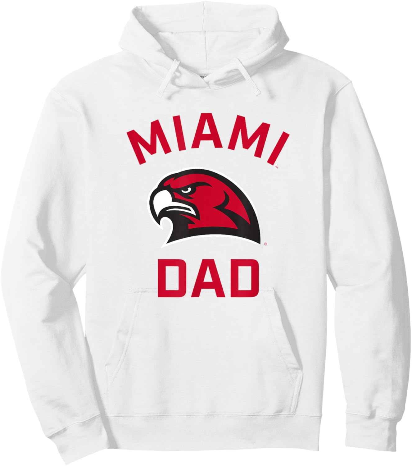 Miami University Ohio Redhawks Arched Dad Hoodie - Hoodie | White