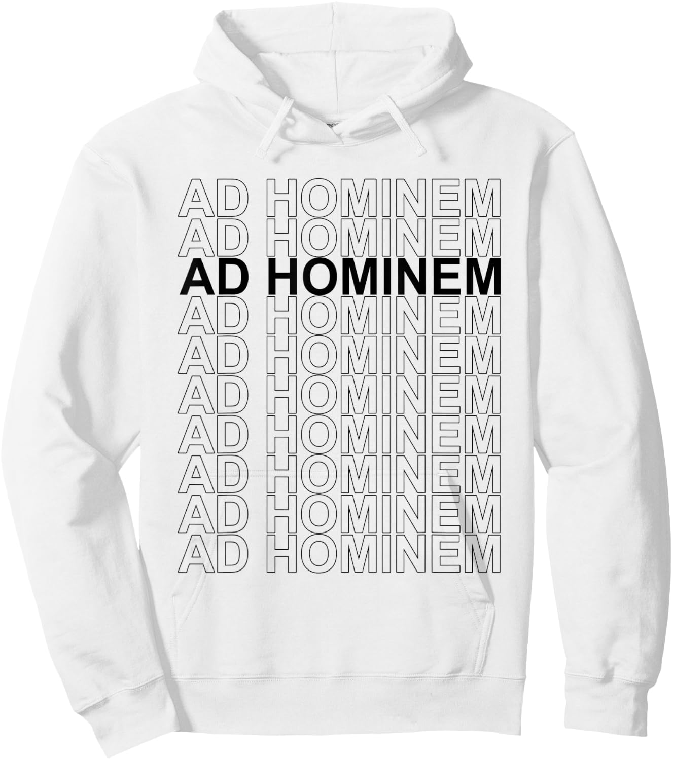 Ad Hominem - Debating Politics Philosophy Science Arguing Hoodie - Hoodie | White