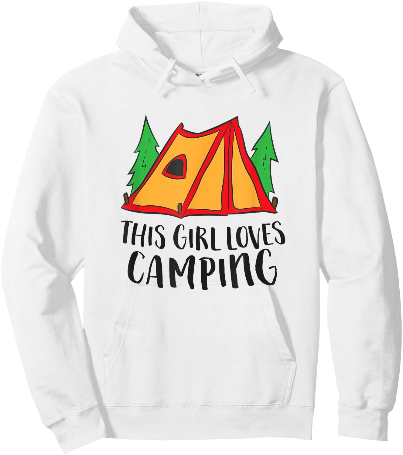 This Girl Loves Camping Funny Tent Camping Girl Hoodie - Hoodie | White
