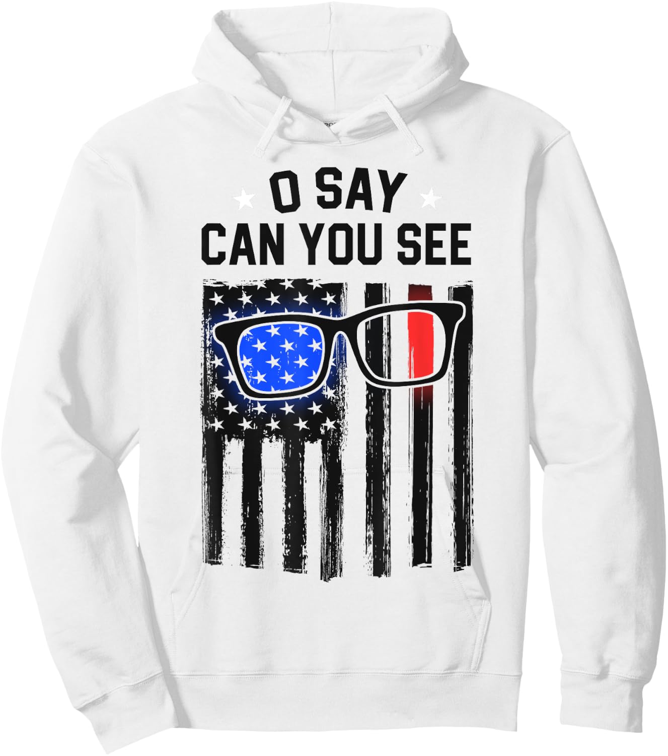 Optician Gift Optometrist Dad Eye Doctor Gift American Flag Hoodie - Hoodie | White