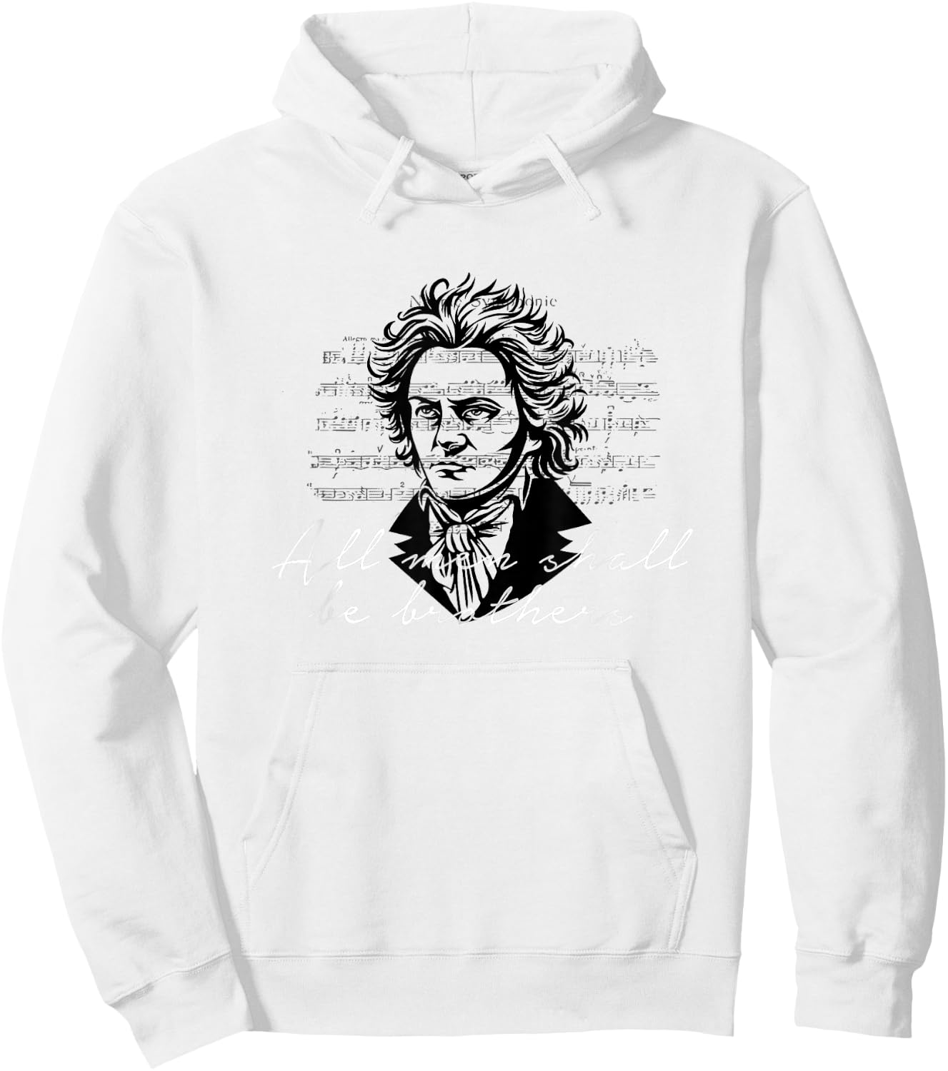 Beethoven 9th Symphony Ode to Joy All men shall be brothers Hoodie - Hoodie | White