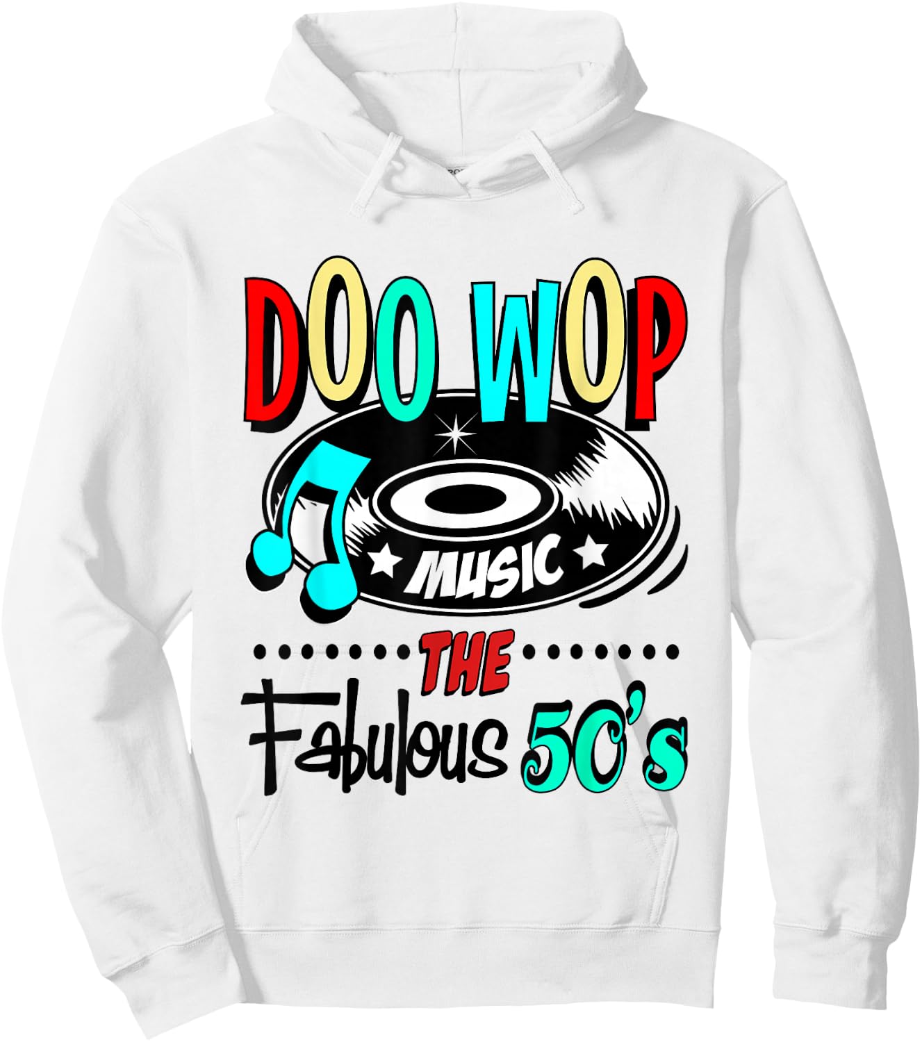 1950s Doo Wop Retro 50s Sock Hop Rock N Roll Rockabilly Hoodie - Hoodie | White