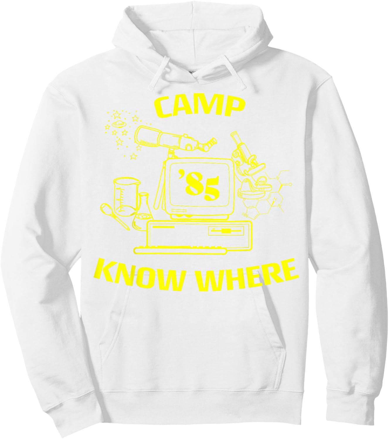 Netflix Stranger Things Camp Know Where 85 Logo Hoodie - Hoodie | White