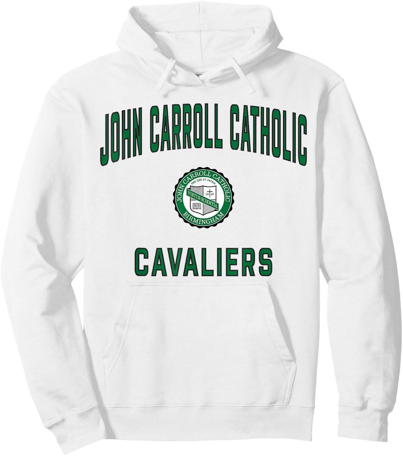 John Carroll Catholic High School Cavaliers Hoodie - Hoodie | White