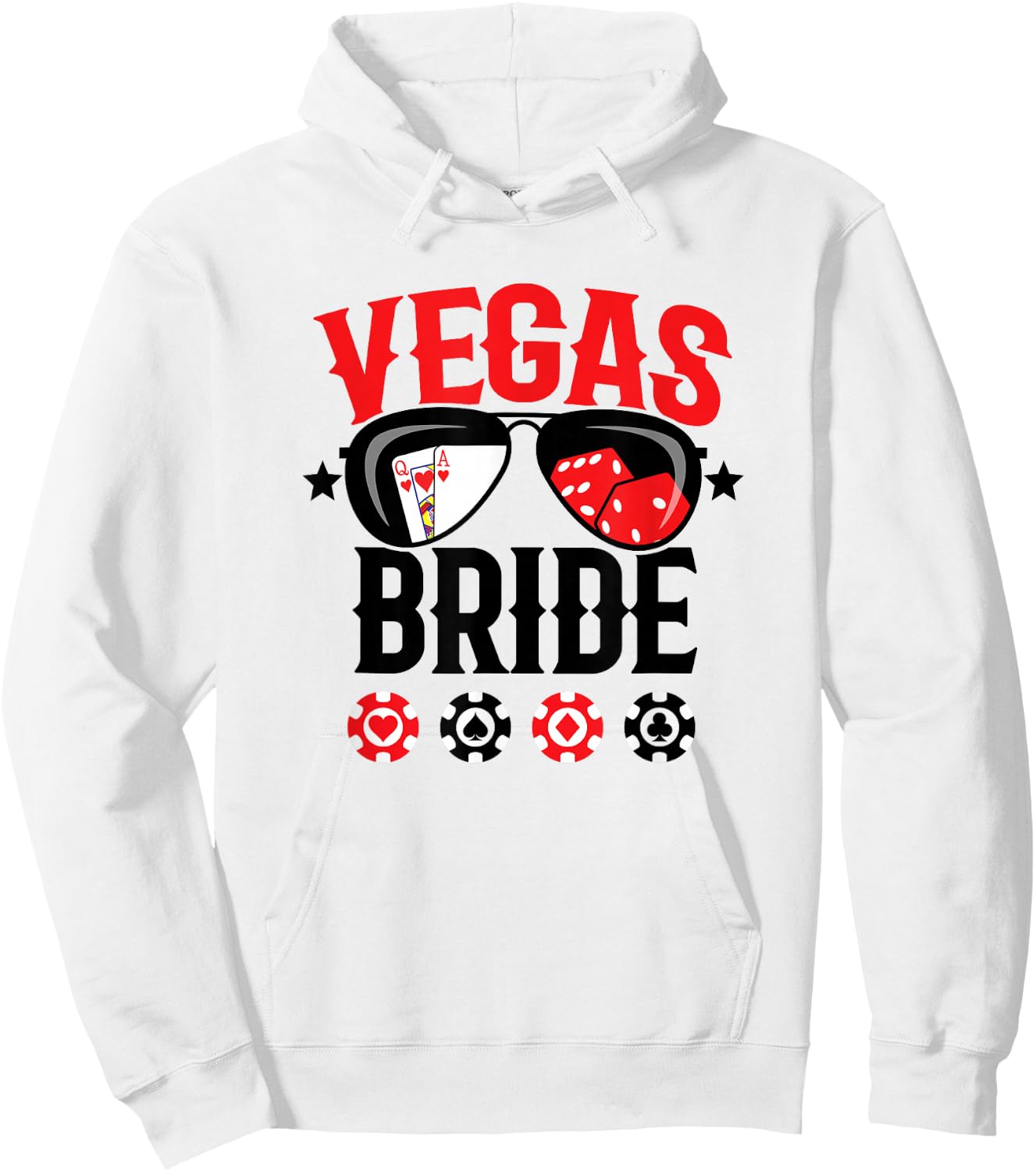 Vegas Wedding Bride - Married in Vegas - Bride Squad Hoodie - Hoodie | White