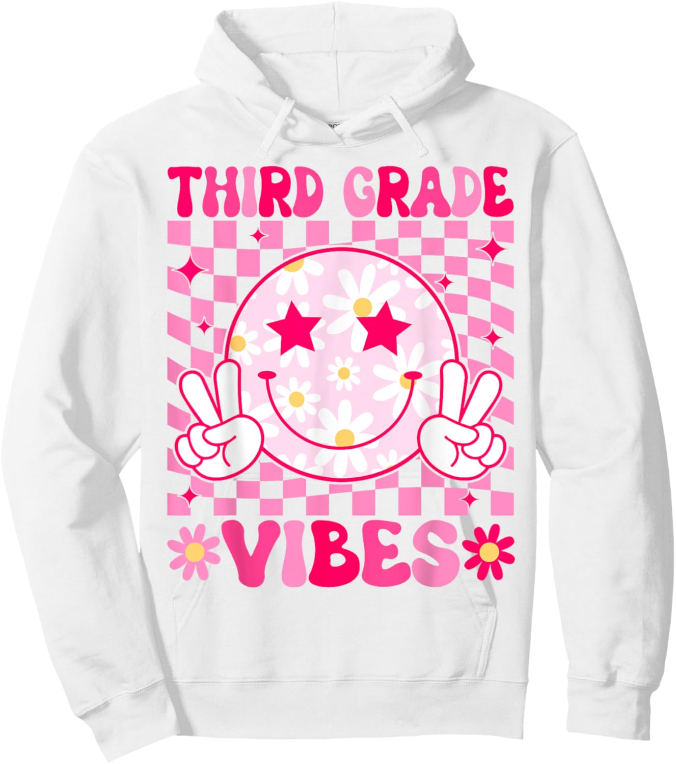 Third Grade Vibes Back To School 3rd Grade Teacher Students Hoodie - Hoodie | White