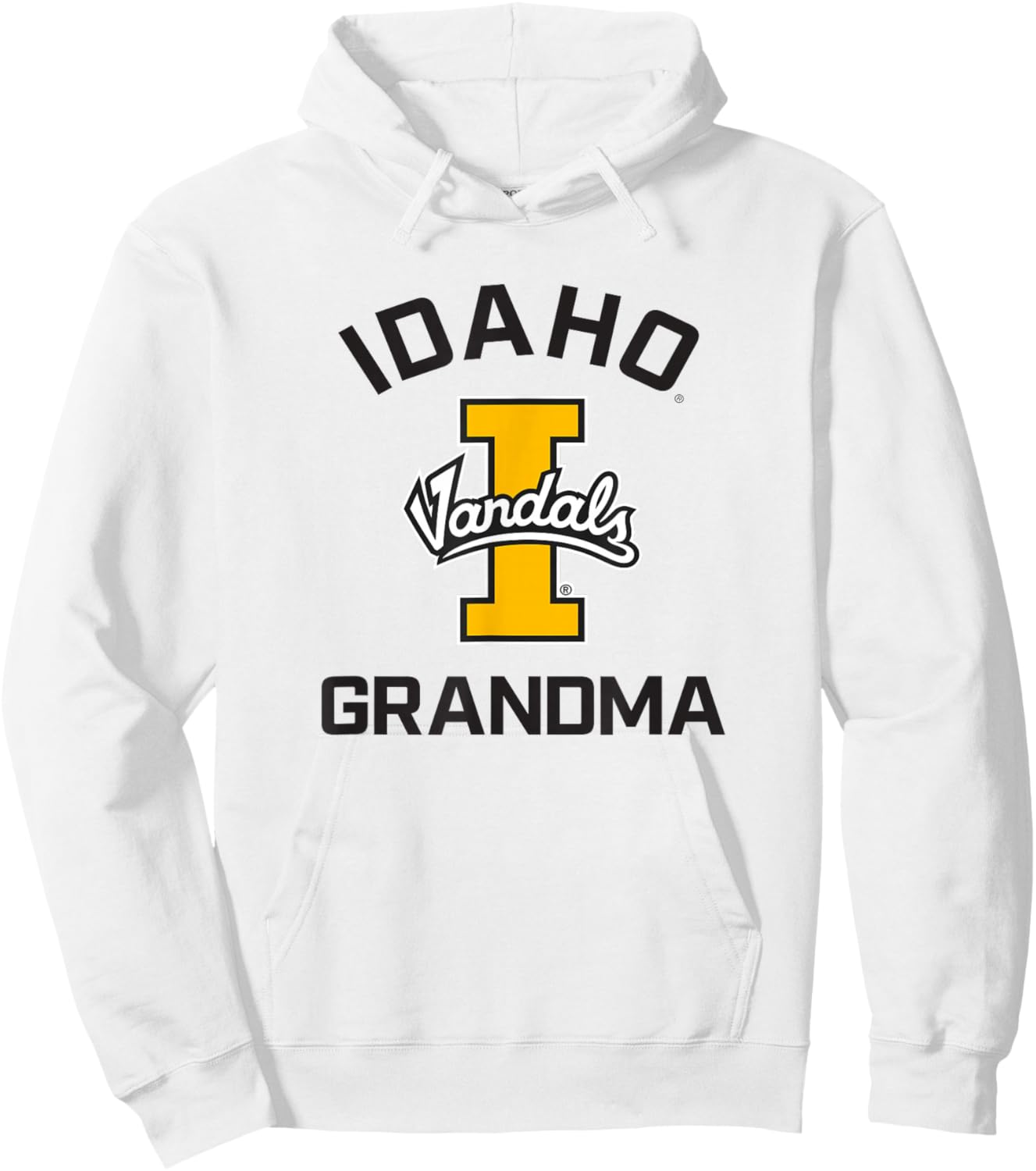University of Idaho Vandals Arched Grandma Hoodie - Hoodie | White