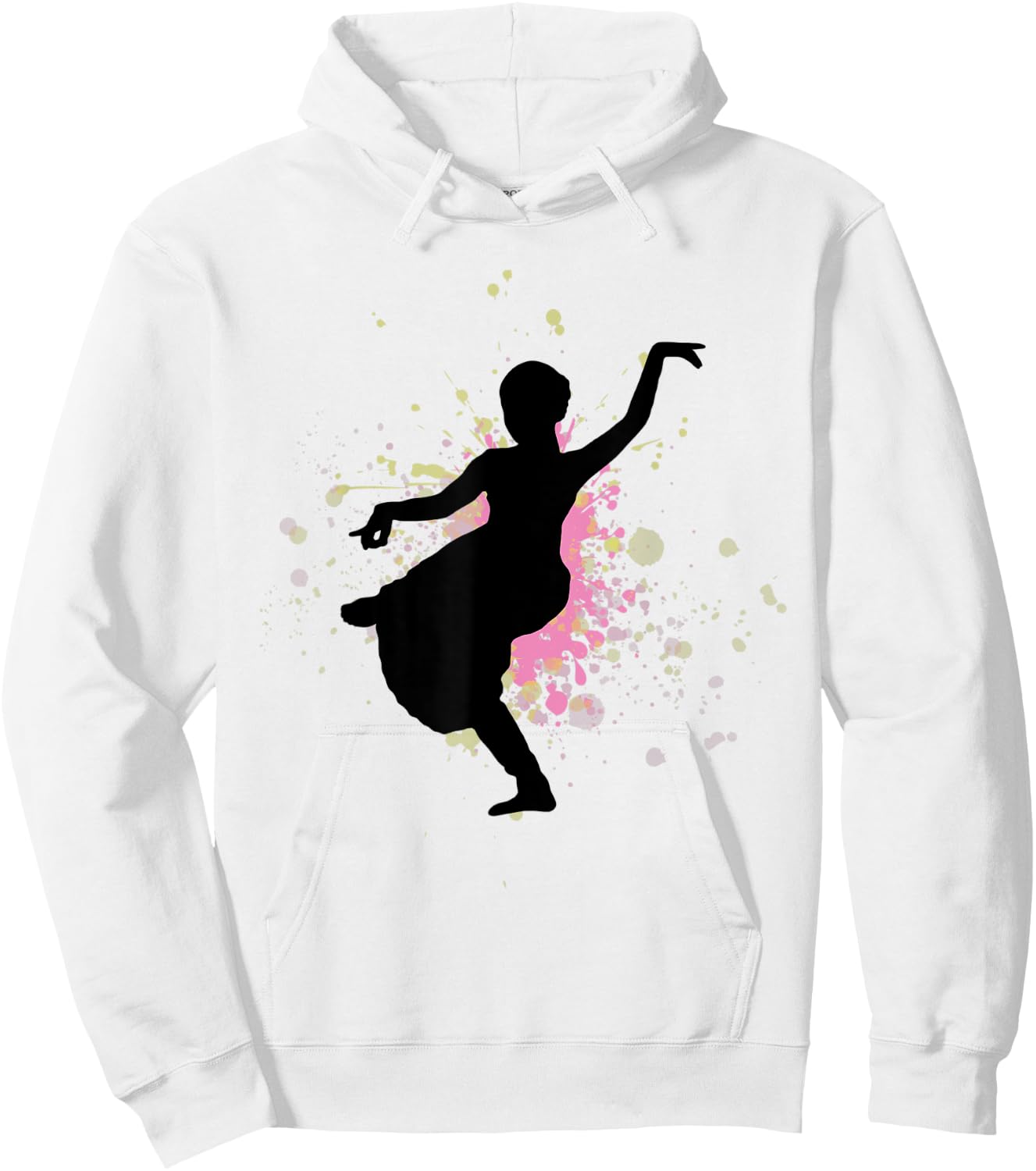 Indian Classical Dance Silhouette Hoodie - Hoodie | White