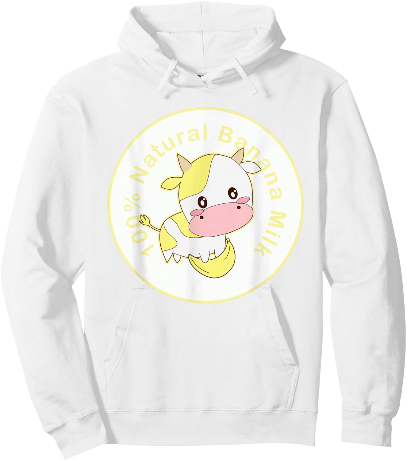 Kawaii cute Yellow cow, Kawaii Banana Milk Girl Hoodie - Hoodie | White
