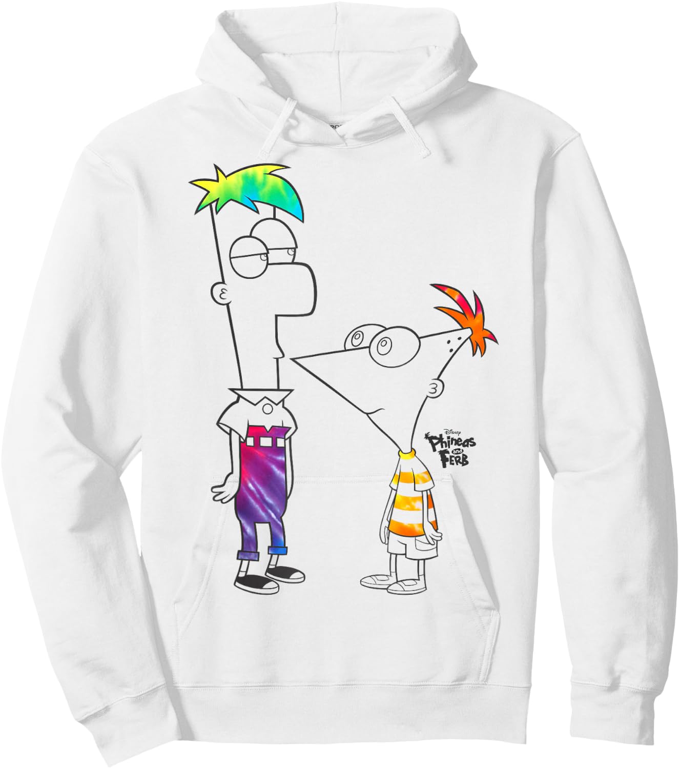 Disney Phineas And Ferb Boys Of Tie Dye Hoodie - Hoodie | White