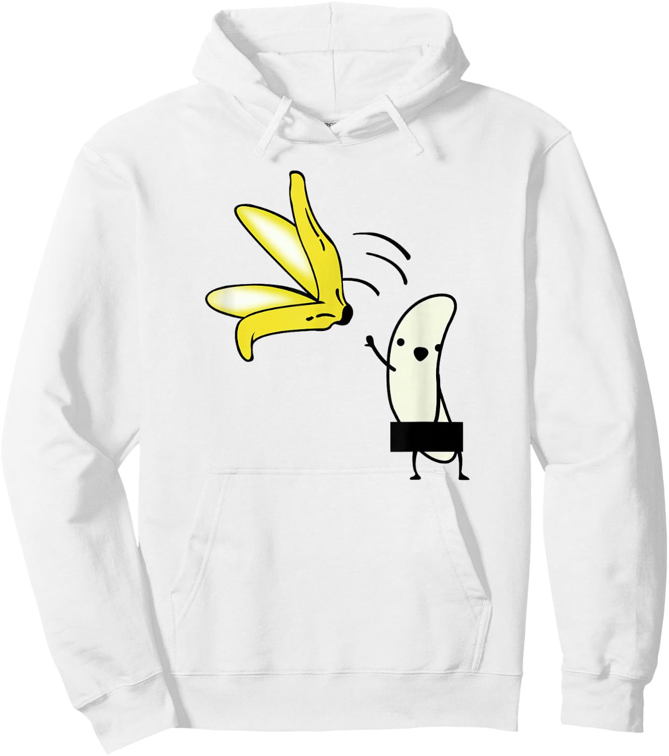 Nude Undressing Banana Halloween Costume Striptease Hoodie - Hoodie | White