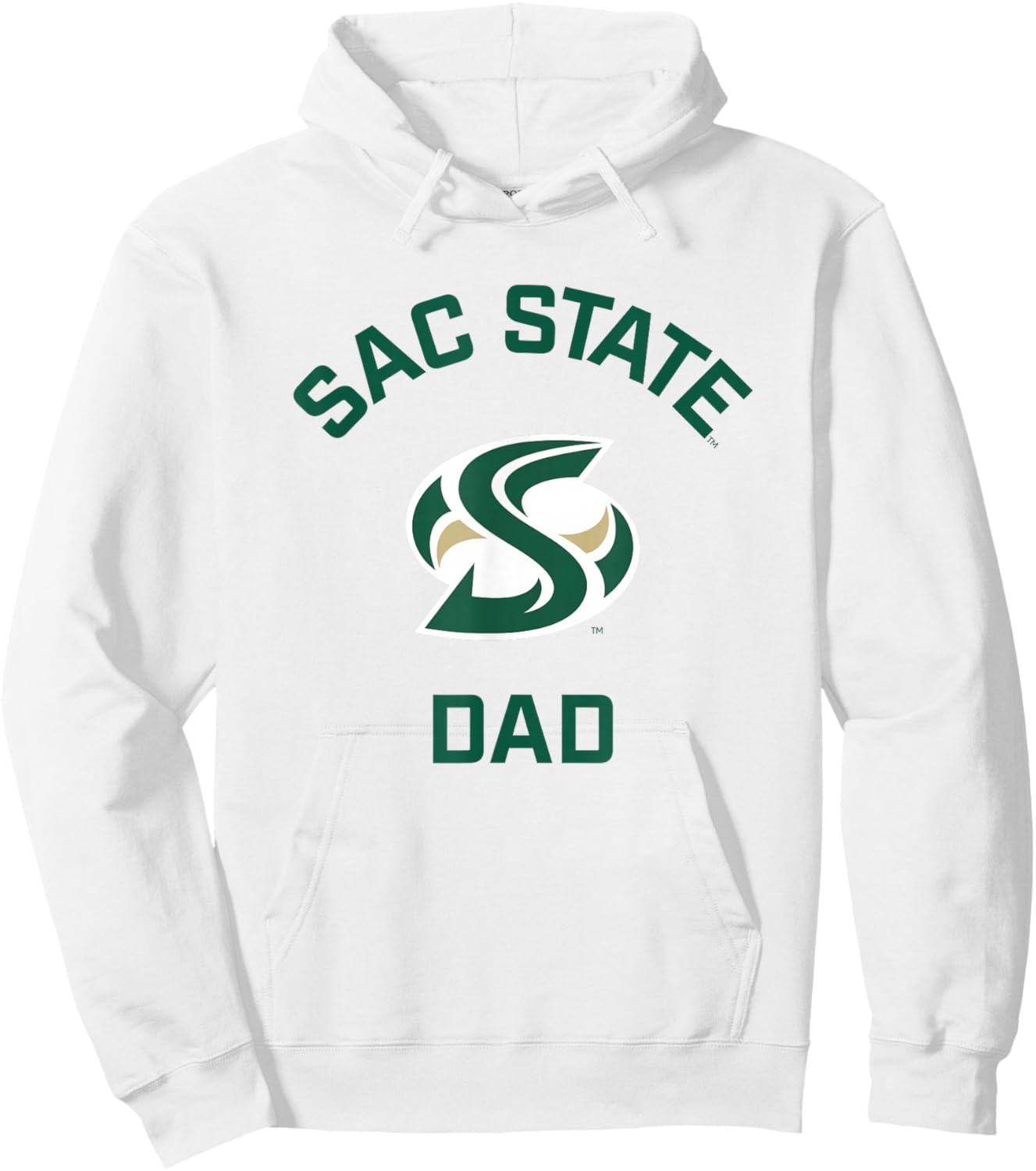 Sacramento State CSUS Hornets Arched Dad Hoodie - Hoodie | White