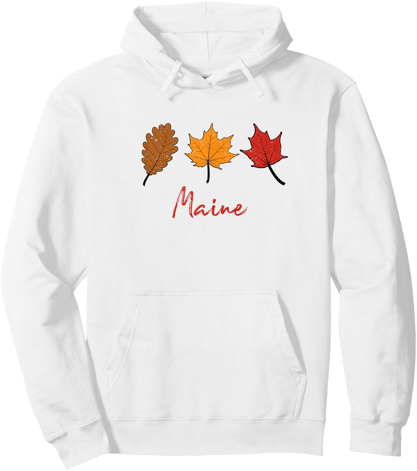 Maine Fall Foliage Autumn Leaf Peeping Oak Maple Leaves Hoodie - Hoodie | White