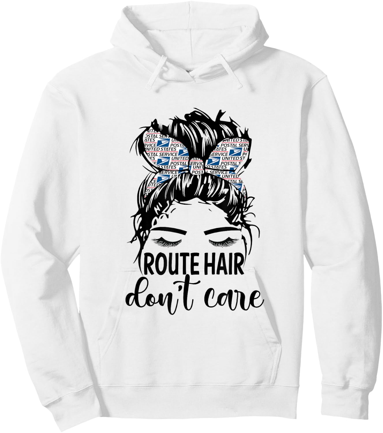Route Hair Don't Care Mothers Day Mail Carrier Postal Worker Hoodie - Hoodie | White