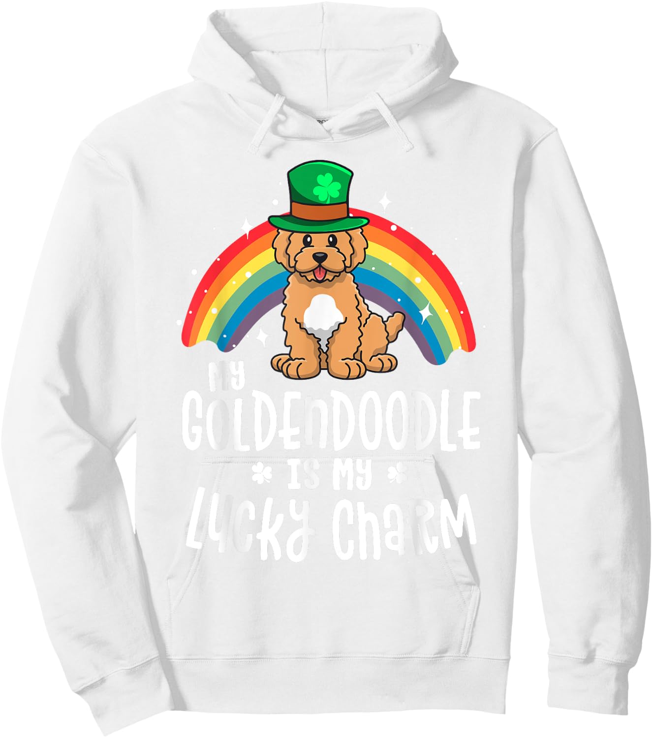 Goldendoodle Dog St Patricks Day Shirt Doodle Hoodie - Hoodie | White