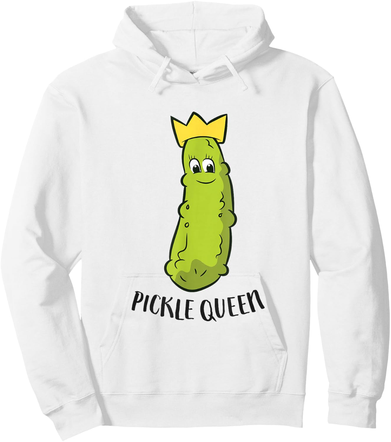 Pickle Queen Funny Cucumber Pickle Girl Hoodie - Hoodie | White